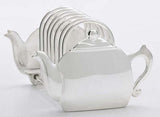 Toast Rack Silver Teapot Shape