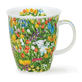 Dunoon Nevis Hidden Border Lamb Yellow Flowers Mug