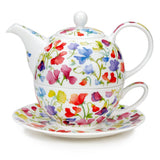 Dunoon Floral Fiesta Tea for one - Teapot Cup & Saucer 17oz