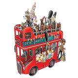 3D Pop Up London Britain Kings Bus Blank Greeting Card