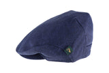 Mucros Linen Flat Cap Size XL Navy
