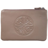 Celtic Leather Coin Purse with RFID Blocking Technology -Taupe