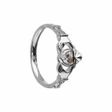 Boru Silver Ring with a Clear CZ Stone.