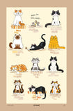 When the Cat's Awat Cotton Tea Towel-Borders
