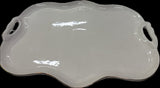 Grace's Teaware Ivory Tray with Gold Trim