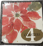 Cala Home Poinsettia Coasters Set of 4