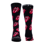 The Rolling Stones Allover Red Tongues Crew Socks