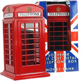 British Telephone Booth Money Box Die Cast Metal