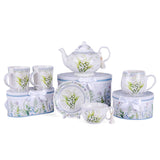 Lily of the Valley Bone China Teapot in Gift Box