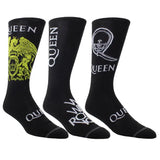 Queen Guitar Tin Crew Socks 3 Pack Set