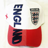 3D England Hat/Cap - White/Red