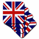 One Coaster - Soft British Flag - Red White Blue Union