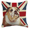 Union Jack Bulldog Paneled Cushion Cover 18X18INCH.( COVER ONLY)