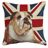 Union Jack Bulldog Paneled Cushion 18X18INCH