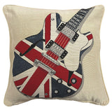 Union Jack Guitar Cushion 18x18inch