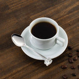 Fino Demi Spoon, Stainless Steel Cup and Saucer Design,