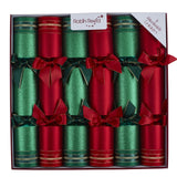 Robin Reed Christmas Crackers Sparkling Red & Green 6 Luxury Christmas Crackers