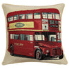 Double Decker Bus - Panelled Cushion Cover 45cm*45cm: Cushion cover only
