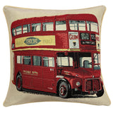 Double Decker Bus - Panelled Cushion Cover 45cm*45cm: Cushion cover only