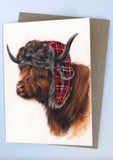Lana Mathieson The Lumberjack (Greeting Card) | Highland Cow Card