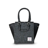 Islander of Scotland The Mini Caillie Tote Black and Grey Herringbone