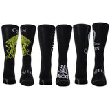 Queen Guitar Tin Crew Socks 3 Pack Set