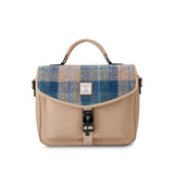 Islander of Scotland Mini Laptop Bag Navy & Beige Tartan