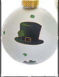 Kurt Adler Irish glass Christmas Bauble