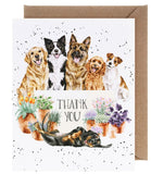 Wrendale Thank You Blooms and Barks Dog Single Card