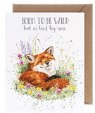 Wrendale Birthday Serenity Fox Single Card