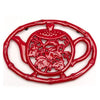 Bamboo Enameled Cast Iron Tea Trivet