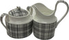 Stechcol Gracie Bone China Glen Grey Sugar Bowl & Milk Jug Set