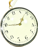 Decoration- 10cm Clock Round Metal Decoration