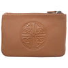 Celtic Leather Coin Purse with RFID Blocking Technology - Camel