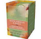 Taylors of Harrogate White Hibiscus and Peach Green Tea 20 bags