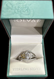 Solvar Sterling Silver cz Trint Knot Ring Size 9