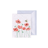 Wrendale Poppies and Bees Enlosure Card