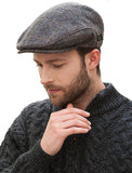 Mucros Weavers Irish Trinity Flat Cap for Men Grey/black/tan