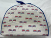 Cricklewood Cottage Union Jack Flags Tea Cozy White with Blue Trim