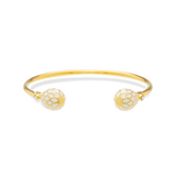 Halcyon Days Agama Torque Bangle in Cream & Gold