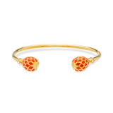 Halcyon Days Agama Torque Bangle in Orange & Gold