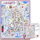 Map of England 1000 Pieces Jigsaw Puzzle
