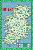 Samuel Lamont Map of Ireland Tea Towel