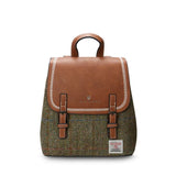 Islander of Scotland Mini Leather Satchel Beige & Dogtooth