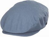 Hanna Hats of Donegal - Irish Linen Flat Cap LIGHT BLUE (DENIM) X-LARGE