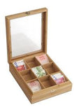 9 Compartment Bamboo Tea Box with Window