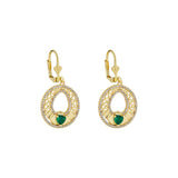 Solvar Gold Plated drop Claddagh earrings