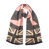 Union Jack Scarf - Silver Grey / Blush