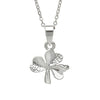 Woods Silver Plate Shamrock Pendant & Chain
