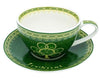 SHAMROCK SPIRAL BONE CHINA CUP & SAUCER